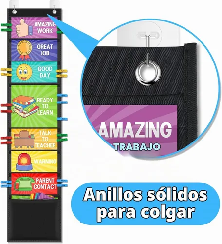 Vista 6 de Behavior Clip Chart for Classroom, tabla de incentivos de recompensa para niños Atrevido y brillante
