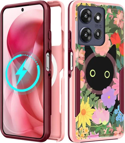Vista 104 de Funda para Moto G 5G 2024 – Compatible con MagSafe para mujeres y niñas, bonita funda protectora magnética para teléfono, diseño femenino Kawaii