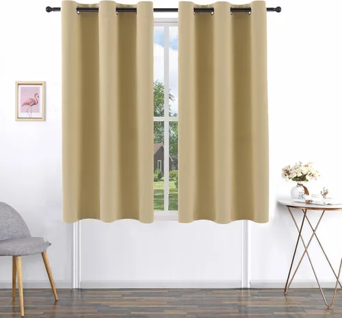 Vista 65 de Pickluc - Paneles de cortinas opacas con ojales, cortinas para bloquear la luz para el dormitorio, aisladas térmicamente, reducción de ruido
