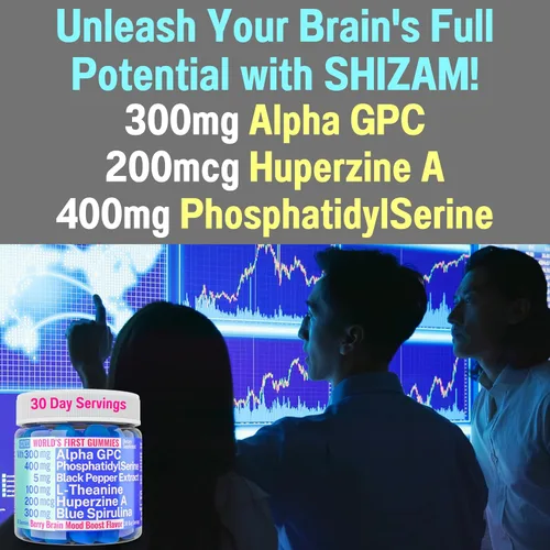Vista 3 de Alfa GPC huperzina A fosfatidilserina L-teanina azul Spirulina Bioperine Gomitas, Alfa-GPC huperzina-A fosfatidil serina L teanina suplemento