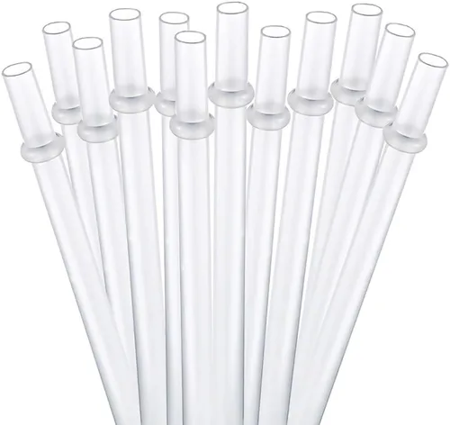 Vista 13 de Pajitas de repuesto de plástico reutilizables de color liso de 6 pulgadas para mini tarro de masón, vasos, juego de 12 popotes con cepillo de 12color