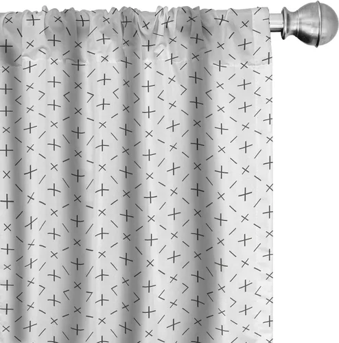 Vista 18 de Lunarable Cortinas con estampado de madera, madera natural rústica con rayas, patrón abstracto ovalado, tema de carpintería, tratamientos