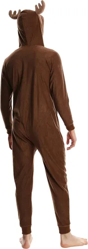 Vista 3 de SLEEPHERO - Pijama de Navidad para hombre, diseño de una sola pieza (estilo mameluco)