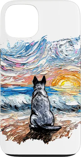 Vista 7 de Blue Heeler Starry Night Artwork Cattle Dog Lover Gift Case for iPhone 17