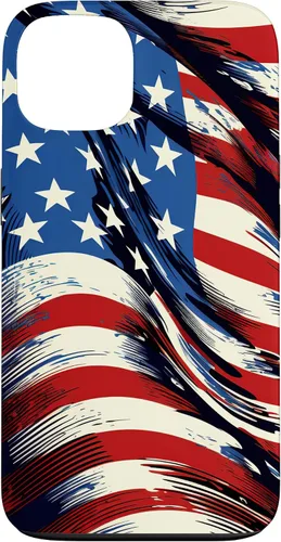 Vista 7 de iPhone 16 Cool USA Flag - Estados Unidos de América - Funda de diseño patriótico