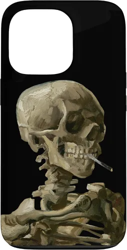 Vista 10 de iPhone 16 Vincent van Gogh Skull of a Skeleton with Burning Cigarette Case