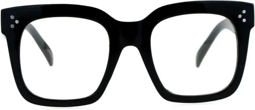Vista 2 de Lentes transparentes de gran tamaño Gafas de montura cuadrada gruesa Gafas de moda