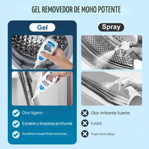 Vista 5 de Leopong Gel limpiador para el hogar, limpiador para lavadora, tiras de refrigerador, ducha doméstica, fregaderos de cocina, paredes, azulejos