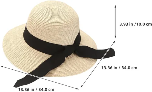 Vista 2 de Women Beach Sun Hat Wide Brim Fashion Bucket Cap Beige