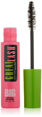 Vista 11 de Maybelline Great Lash Maquillaje de Máscara Lavable, Fórmula Voluminizadora que Acondiciona y Engrosa las Pestañas, Color Negro Muy Profundo, 2 Muy