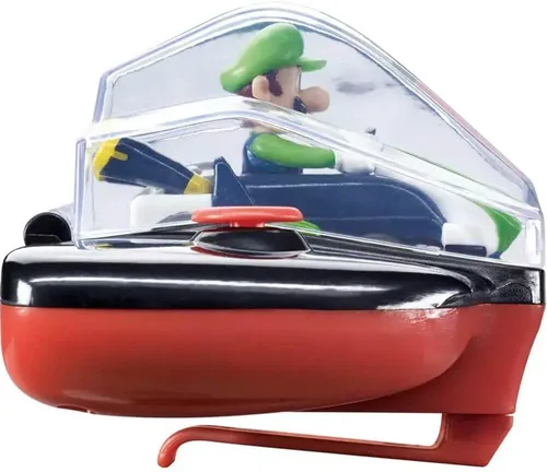 Vista 6 de Carrera RC Nintendo Mario Kart Mini coche de juguete de control remoto coleccionable de 2.4 GHz - Luigi Official Licensed Mario Miniature