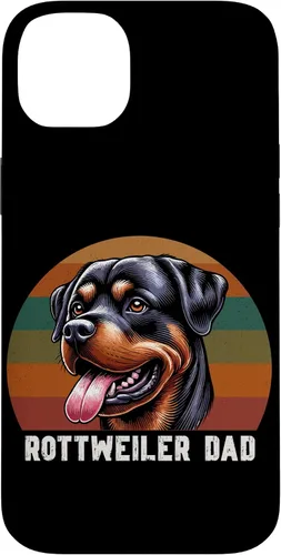 Vista 15 de Rottweiler Dad Rottie Father Dog Parent Father's Day Retro Case for iPhone 16