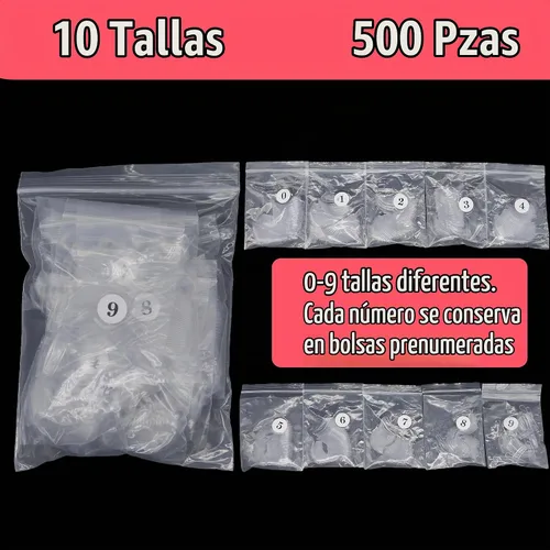 Vista 4 de NOVO OVO Halloween 500 piezas Puntas de uñas postizas curvas Hawk transparentes extra súper extremas de curva profunda y media, puntas de garra