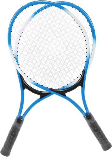 Vista 7 de Raqueta de tenis de 21 pulgadas para niños, paquete de 2 raquetas de tenis para niños y niñas, juego completo de tenis con pelotas (azul)