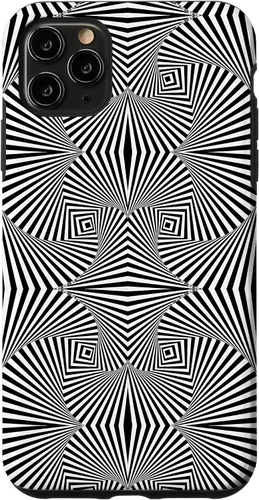 Vista 12 de Funda de arte óptico abstracto hipnotizante con diseño retorcido para iPhone 13