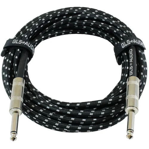 Vista 13 de GLS cable de audio para guitarra, cable TS de 1/4 de pulgada, cable para instrumento de 1/4 de pulgada para bajo y guitarra eléctrica, de tweed