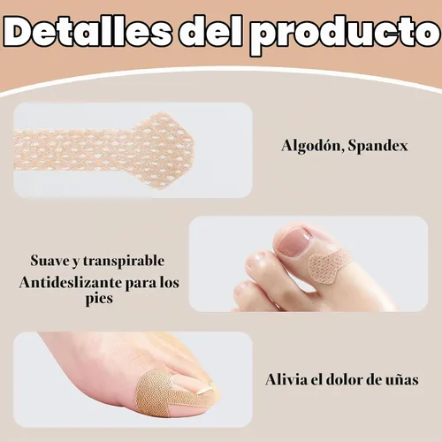 Vista 3 de 100 tiras correctoras de uñas encarnadas, tratamiento de uñas encarnadas, alivio del dolor para uñas curvas, herramienta de corrección de uñas