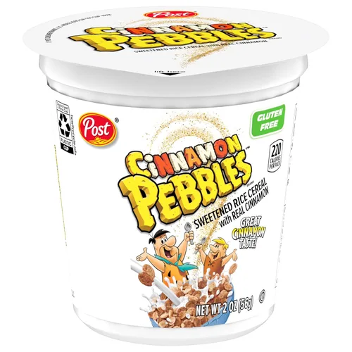 Vista 4 de Cinnamon PEBBLES - Vaso de cereales para el desayuno, sin gluten, aperitivo para llevar, 2 onzas (paquete de 12)