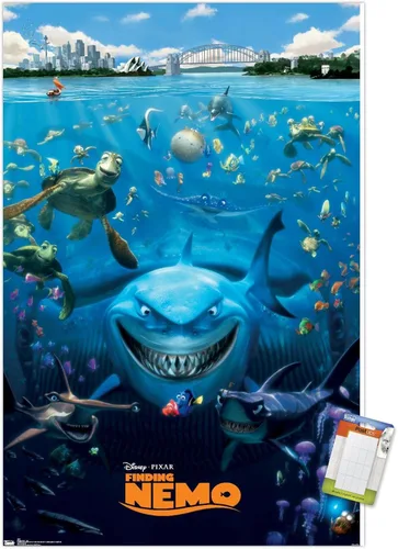 Vista 17 de Trends International Disney Pixar Buscando a Nemo - Póster de pared fundido, 14.725 x 22.375 pulgadas, versión enmarcada de madera de granero