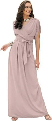 Vista 17 de KOH KOH Vestido largo plisado y modesto para mujer, para invitada de boda Negro