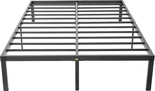 Vista 13 de VECELO - Marco de cama de plataforma de metal de 14 pulgadas, láminas de acero resistentes/Base de colchón de fácil montaje/No necesita somier