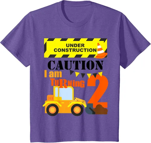 Vista 19 de Camiseta para niño de 2 años de edad con excavadora de cumpleaños para niños de 2ª construcción, Blanco, Kids 2