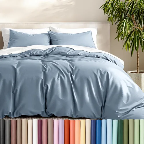 Vista 38 de Bare Home - Funda de edredón de ropa de cama extra larga - Colección premium de 1800 hilos súper suave - Funda de edredón ligera y fresca - Ropa