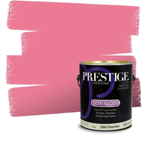 Vista 439 de Prestige Paints Pintura exterior e imprimación en uno, 1 galón, plano, coincidencia comparable de Valspar* Amber Rose*
