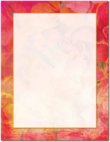 Vista 5 de Bright Floral Paquete de 25 - Membrete imprimible de 8.5 x 11 pulgadas - Compatible con impresoras láser y de inyección de tinta