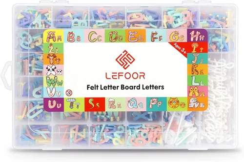 Vista 9 de Solo letras de tablero de cartas, 646 caracteres precortados con bandeja de clasificación, letras de tablero de fieltro (blanco, 1 y 3/4 pulgadas)