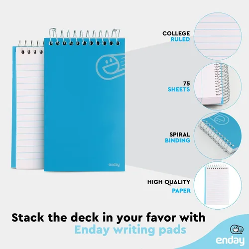 Vista 3 de Enday Cuaderno de bolsillo, cuadernos pequeños encuadernados en la parte superior, cuadernos pequeños en espiral, bloc de notas para accesorios