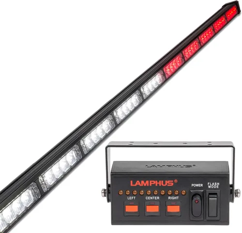 Vista 17 de lamphus SolarBlast sbls64 29" 24 W LED Advertencia Tráfico de Emergencia Advisor – Barra de luz ámbar azul, Azul