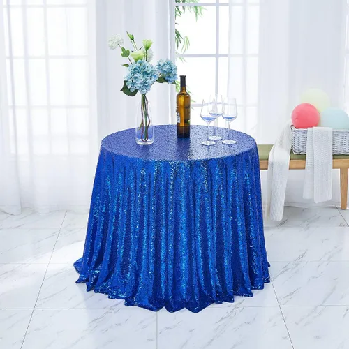 Vista 10 de Hahuho Mantel rectangular de lentejuelas de 50x80 pulgadas, color champán, mantel con purpurina para decoración de despedida de soltera, cumpleaños