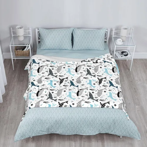 Vista 7 de Manta de ballenas con diseño de tiburones, manta ligera y cálida de franela de forro polar, acogedora y suave, manta de aire acondicionado, regalos