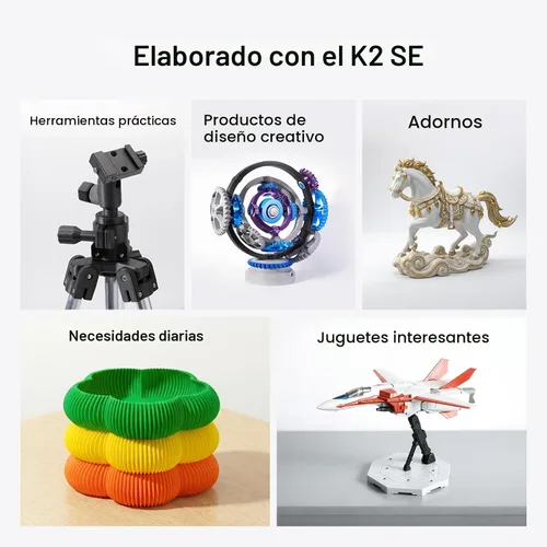 Vista 9 de Impresora 3D Creality K2 SE, impresión de alta velocidad de 19.685 in/s, compatible con impresión 3D multicolor CFS, construcción de metal sólido