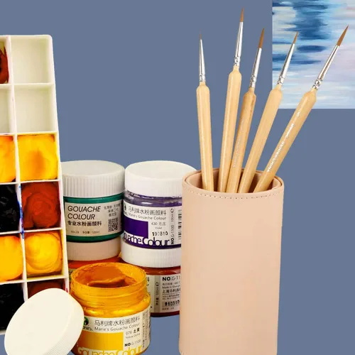 Vista 9 de Juego de 11 pinceles de pintura de detalles finos en miniatura, juego de pinceles para acrílico, acuarela, óleo, cara, uñas, pintura de modelo a