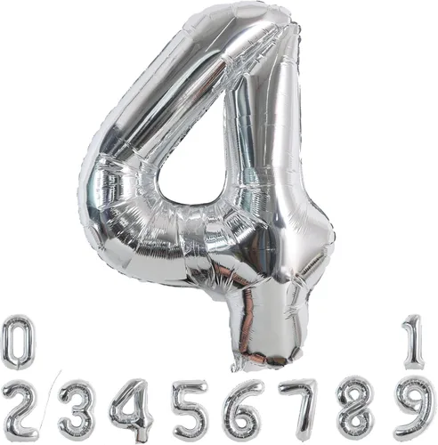 Vista 94 de Globos de números grandes, negros, de 40 pulgadas