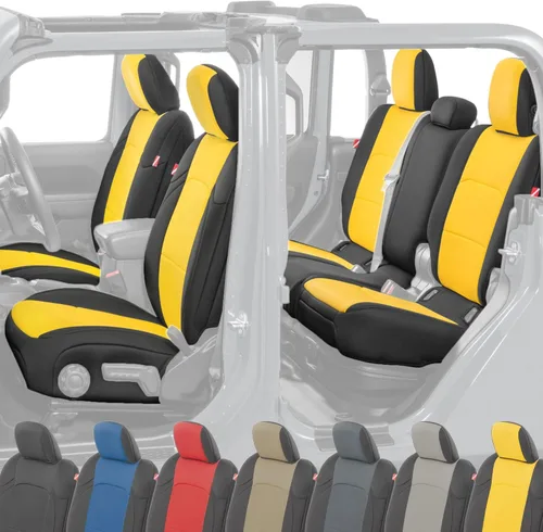 Vista 18 de Diver Down Juego de fundas de asiento de neopreno para Jeep Gladiator JT 2020-2026, juego de asiento delantero y trasero, ajuste personalizado