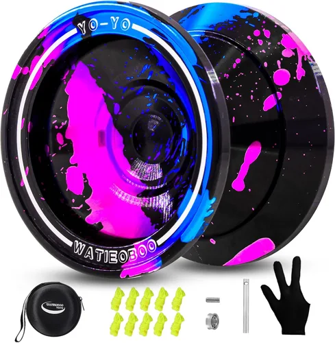 Vista 5 de WATIEOBOO Yoyo Yoyo sensible para principiantes Yoyo profesional no sensible para adultos Yoyos de trucos metálicos profesionales con kit