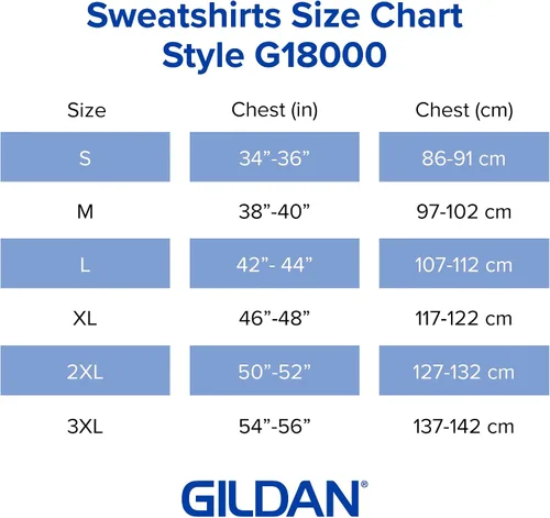 Vista 6 de Gildan Sudadera con Cuello Redondo de Forro Polar Unisex para Adultos, Estilo G18000, Paquete Múltiple