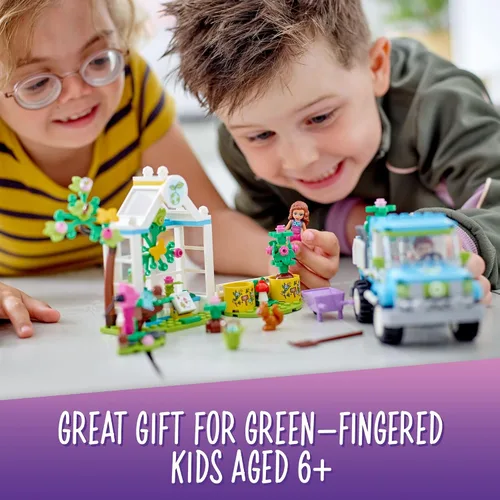 Vista 6 de LEGO Friends Tree Planting Vehicle 41707 - Juego de juguetes de construcción para niños, niñas y niños a partir de 6 años (336 piezas)