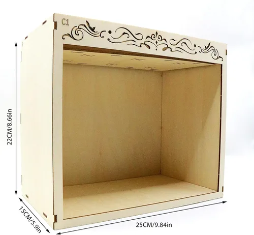 Vista 2 de Kit de Rincón de Libros, Sujetalibros Simple Booknook, Kit de Casa de Muñecas en Miniatura para Principiantes, Modelo de Rompecabezas 3D DIY con Luz