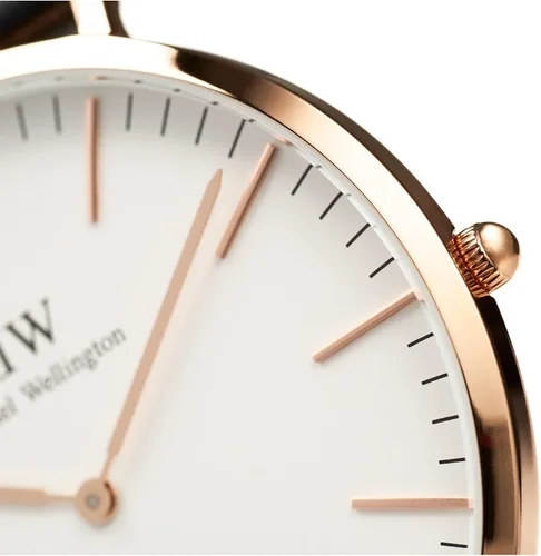 Vista 2 de Daniel Wellington Reloj clásico de tela plateada (poliéster)