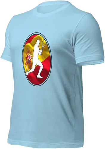 Vista 55 de Carlos Alcaraz Camiseta de manga corta unisex de algodón con diseño de bandera de España