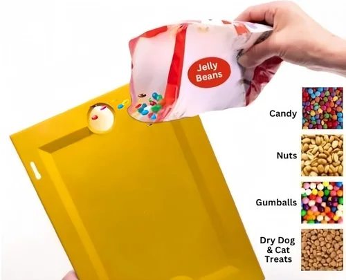 Vista 3 de Dispensador de caramelos con marco colgante, máquina de chicles en un marco, distribución rápida y práctica de caramelos, nueces, golosinas