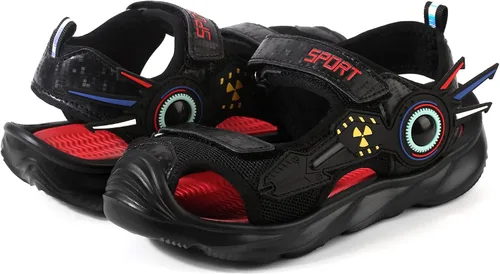Vista 9 de Closed Toe Sandals for Boys and Girls for Active Play and Activities Adjustable Hook and Loop Straps, Breathable Mesh Upper, Comfortable and Thick