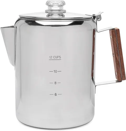 Vista 7 de COLETTI Cafetera percoladora Bozeman — SIN aluminio ni plástico [6 tazas]