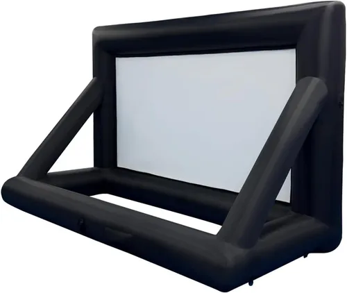 Vista 3 de Pantalla de proyector inflable para exteriores, pantalla de película con soplador de aire, pantalla de fácil configuración para patio trasero