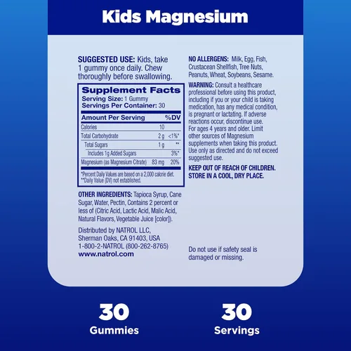 Vista 5 de Natrol Gomitas de citrato de magnesio para niños, calma y relaja suavemente las mentes y cuerpos pequeños, además de apoyar la relajación y función