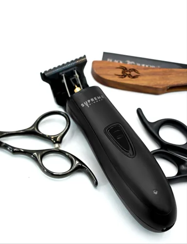 Vista 9 de Supreme Trimmer T Shaper - Recortador silencioso inalámbrico para barba y cabello para hombres 120 minutos de duración, bajo ruido, cuchilla DLC